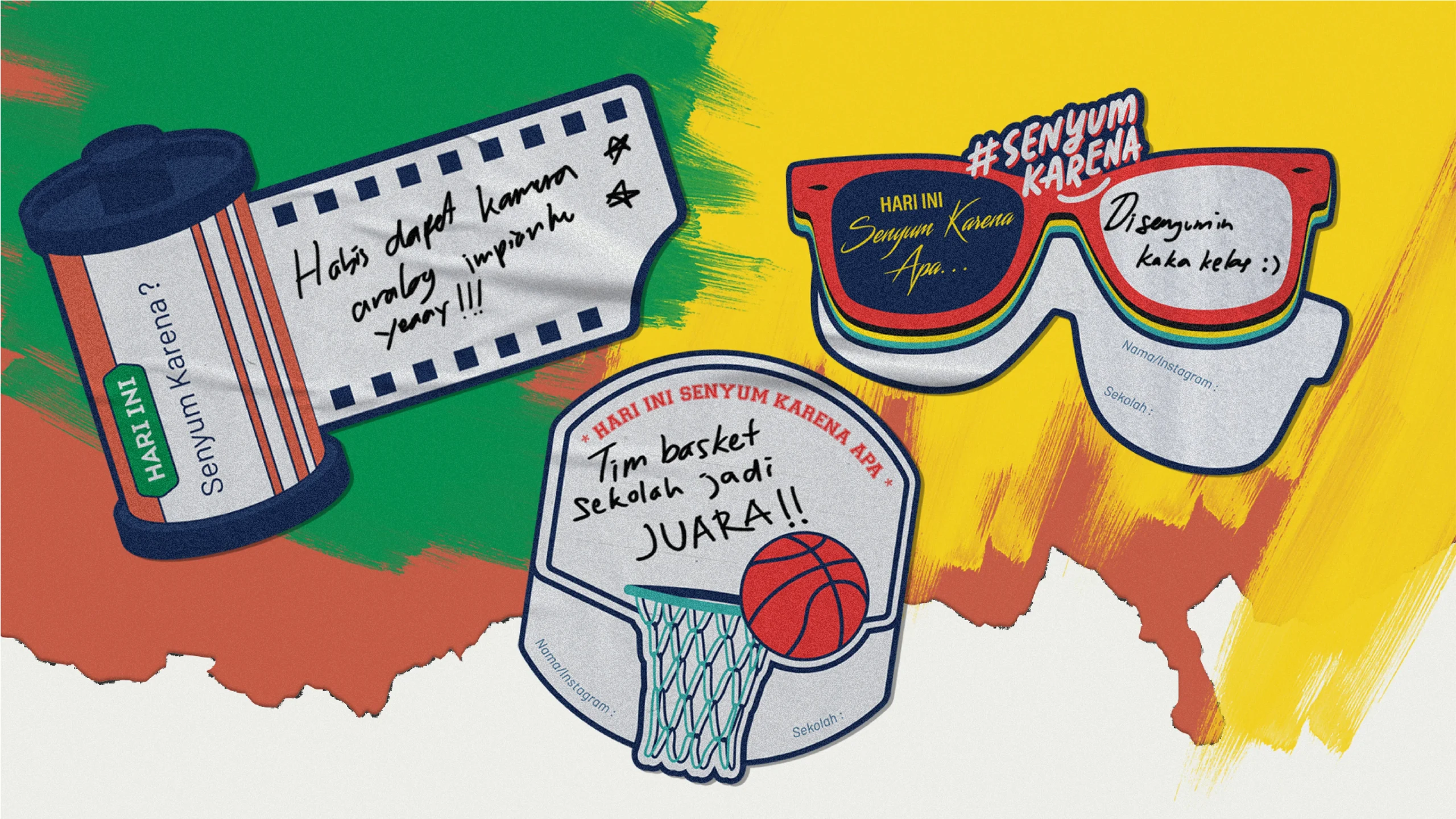 #SenyumKarena social badge